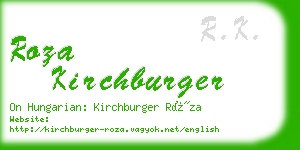 roza kirchburger business card